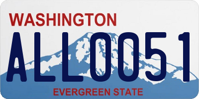 WA license plate ALL0051