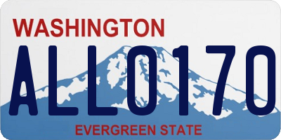 WA license plate ALL0170