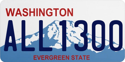 WA license plate ALL1300