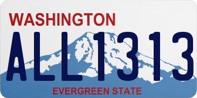 WA license plate ALL1313