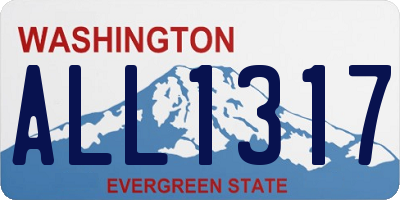 WA license plate ALL1317