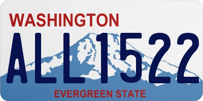 WA license plate ALL1522