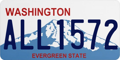 WA license plate ALL1572