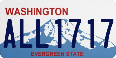 WA license plate ALL1717
