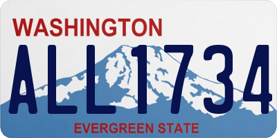 WA license plate ALL1734