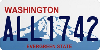 WA license plate ALL1742