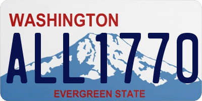 WA license plate ALL1770