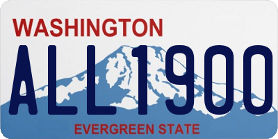 WA license plate ALL1900