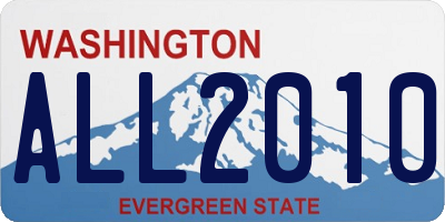 WA license plate ALL2010