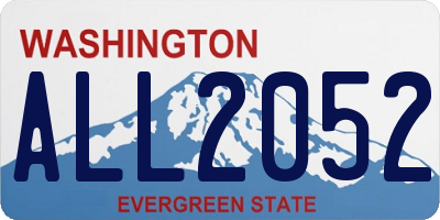 WA license plate ALL2052