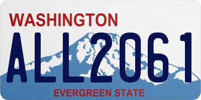 WA license plate ALL2061
