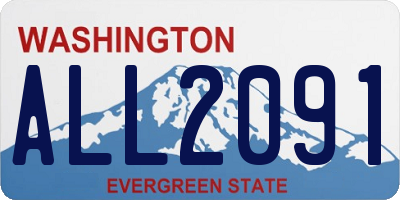 WA license plate ALL2091