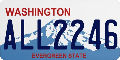WA license plate ALL2246