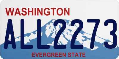 WA license plate ALL2273