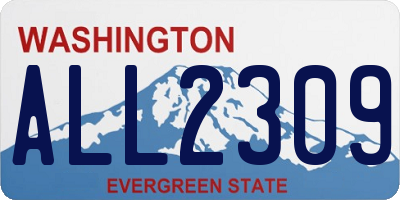 WA license plate ALL2309