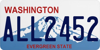 WA license plate ALL2452
