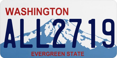 WA license plate ALL2719