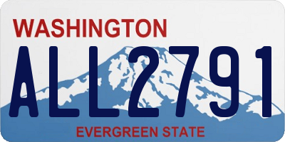 WA license plate ALL2791