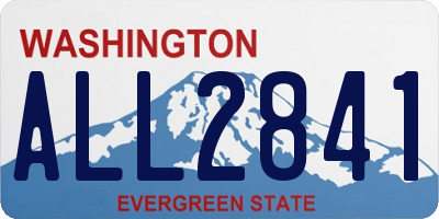WA license plate ALL2841
