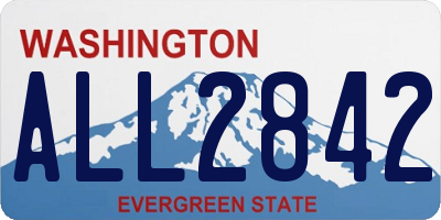 WA license plate ALL2842