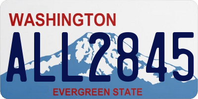 WA license plate ALL2845
