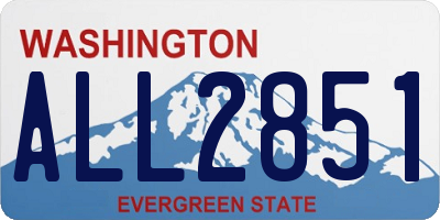 WA license plate ALL2851