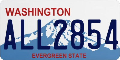 WA license plate ALL2854