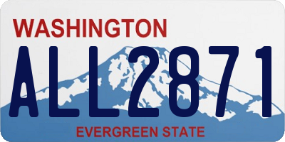 WA license plate ALL2871
