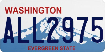 WA license plate ALL2975