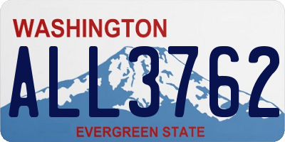 WA license plate ALL3762