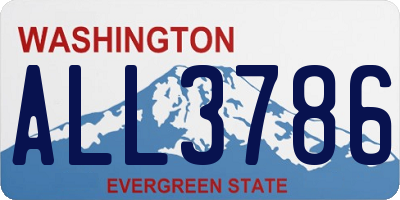 WA license plate ALL3786