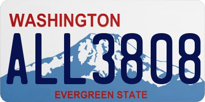 WA license plate ALL3808