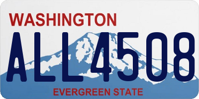 WA license plate ALL4508