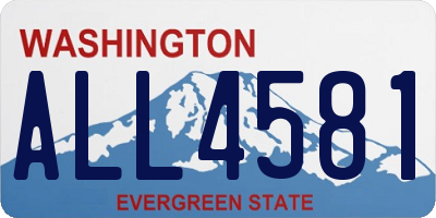 WA license plate ALL4581