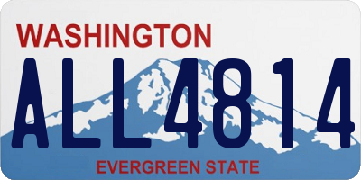 WA license plate ALL4814