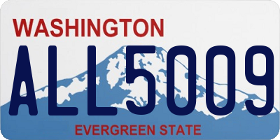 WA license plate ALL5009