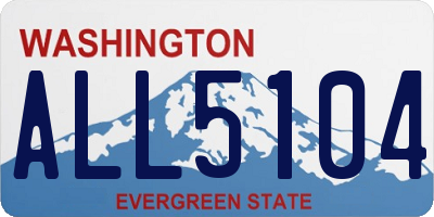 WA license plate ALL5104