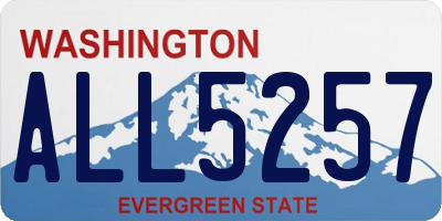 WA license plate ALL5257