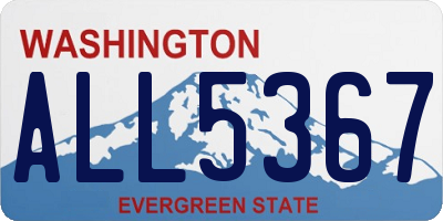 WA license plate ALL5367