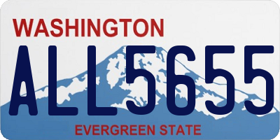 WA license plate ALL5655