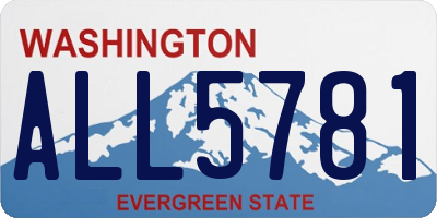 WA license plate ALL5781