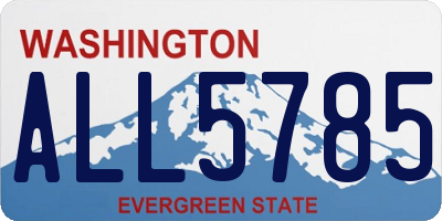 WA license plate ALL5785