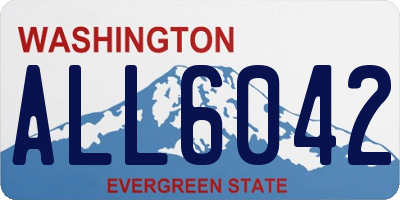 WA license plate ALL6042