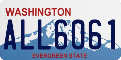 WA license plate ALL6061