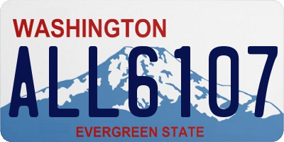 WA license plate ALL6107