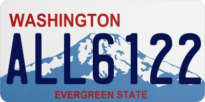 WA license plate ALL6122