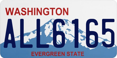 WA license plate ALL6165