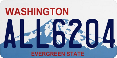 WA license plate ALL6204