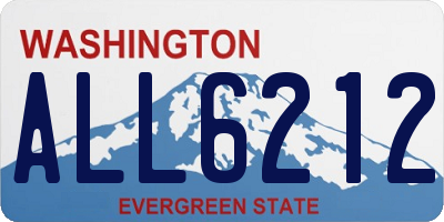 WA license plate ALL6212