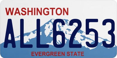 WA license plate ALL6253
